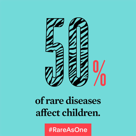 50% of rare diseases affect kids