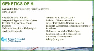 Genetics of HI, family conference presentation