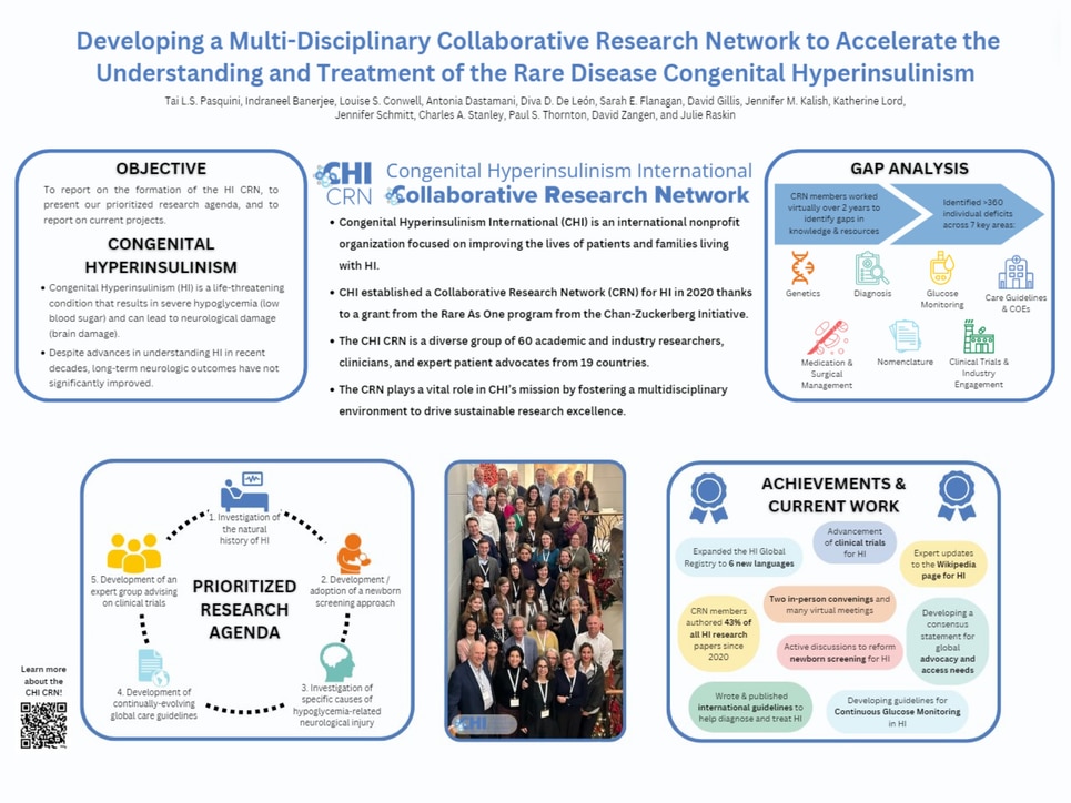 CHI CRO Tai Pasquini, PhD, attended the World Orphan Drug Congress in Boston, Massachusetts, in May 2024 to highlight the work of the CHI CRN.