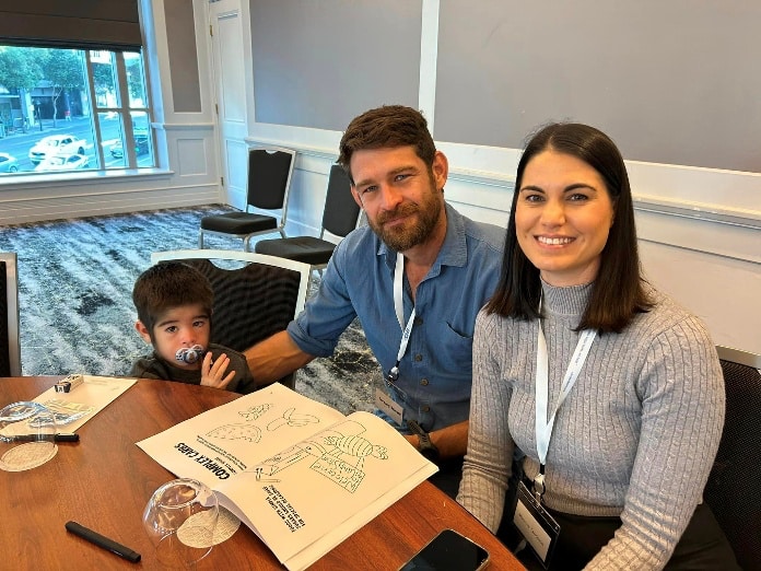 HI Family at a conference