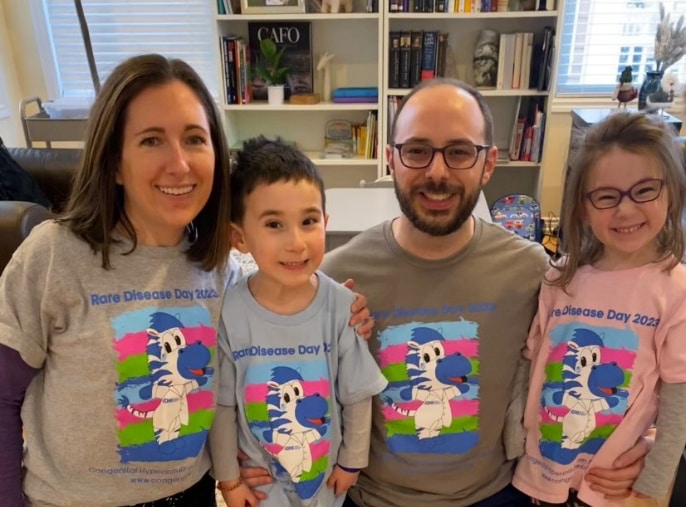 family with Team CHIbra shirts on