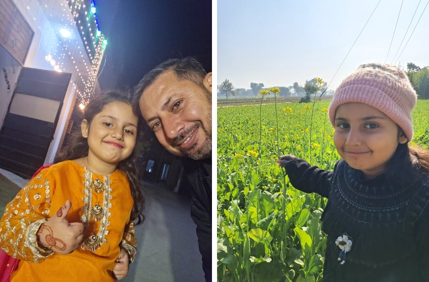 a father and daughter, sharing HI stories in Pakistan