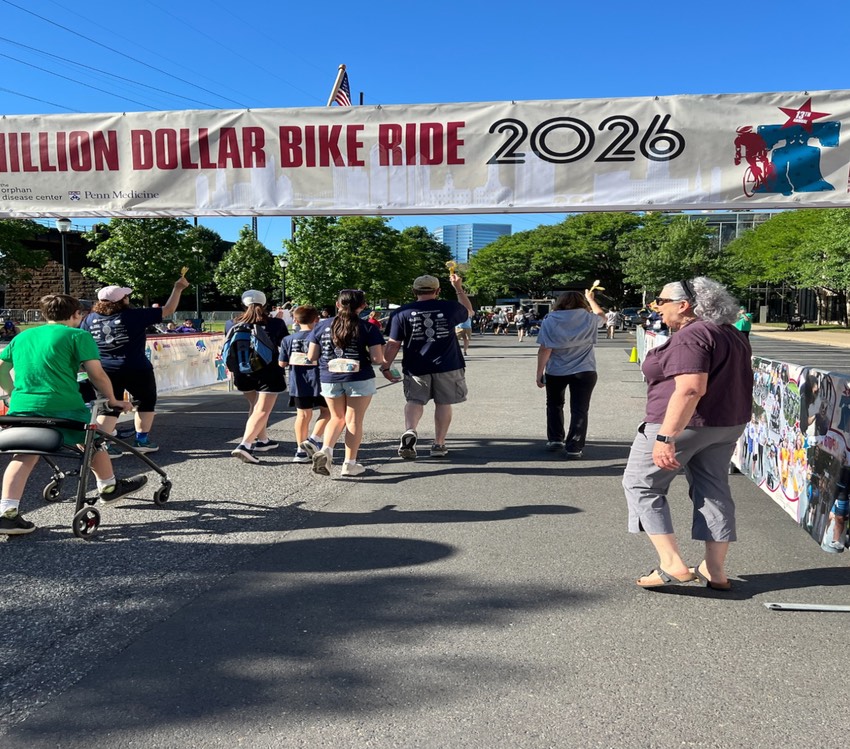 Finish line at 2026 Million Dollar Bike Ride